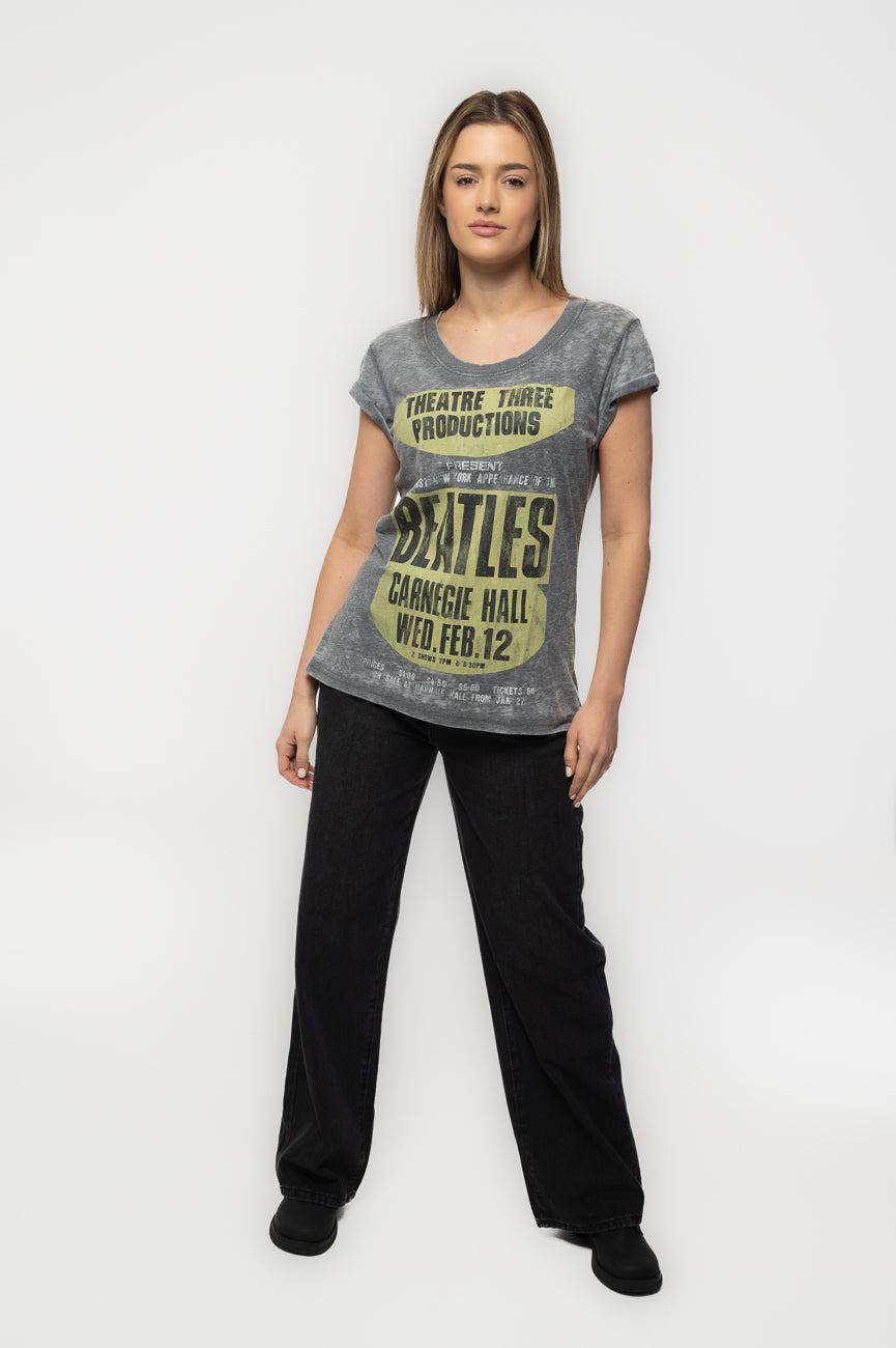 The Beatles Carnegie Hall Burnout T Shirt