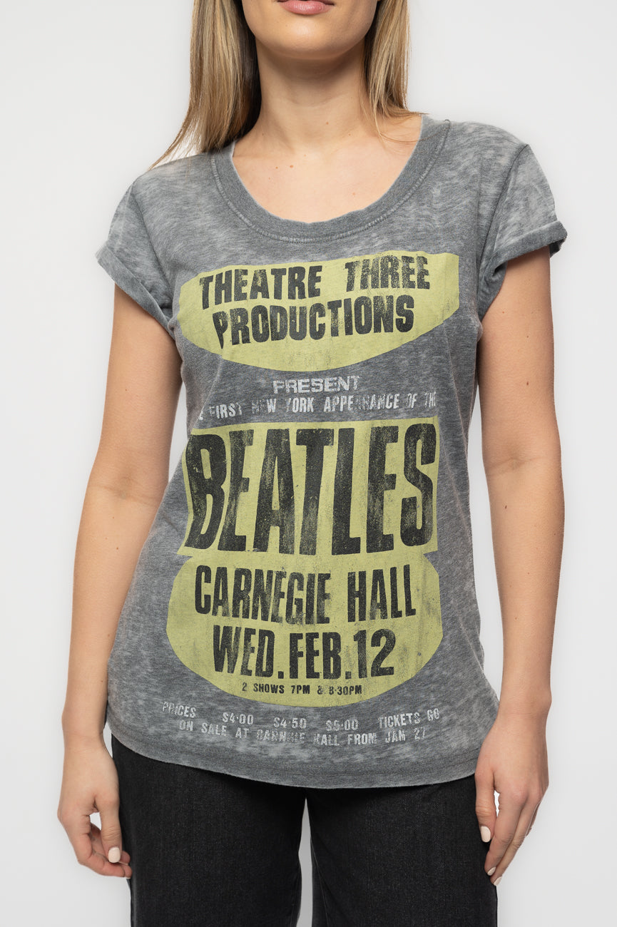 The Beatles Carnegie Hall Burnout T Shirt