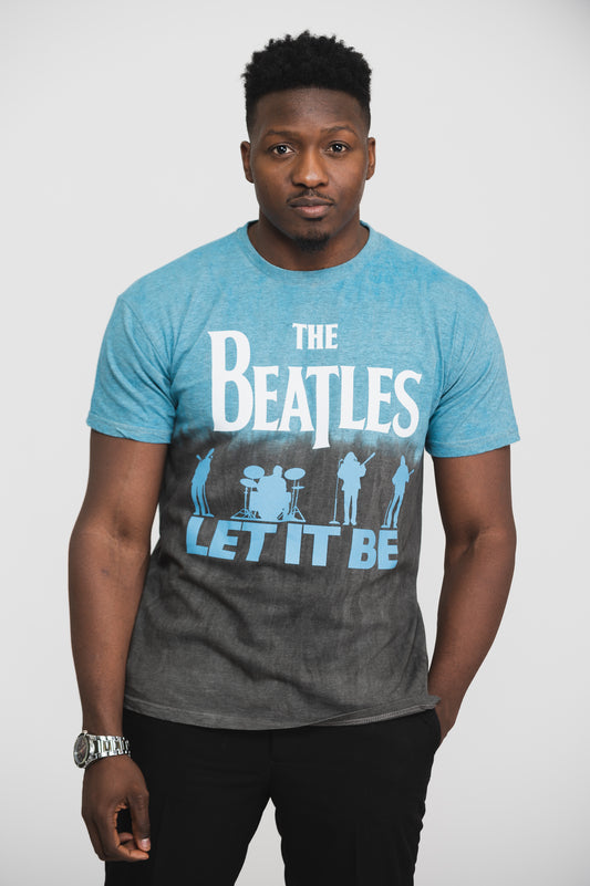 The Beatles Let It Be Split Dip Dye T Shirt
