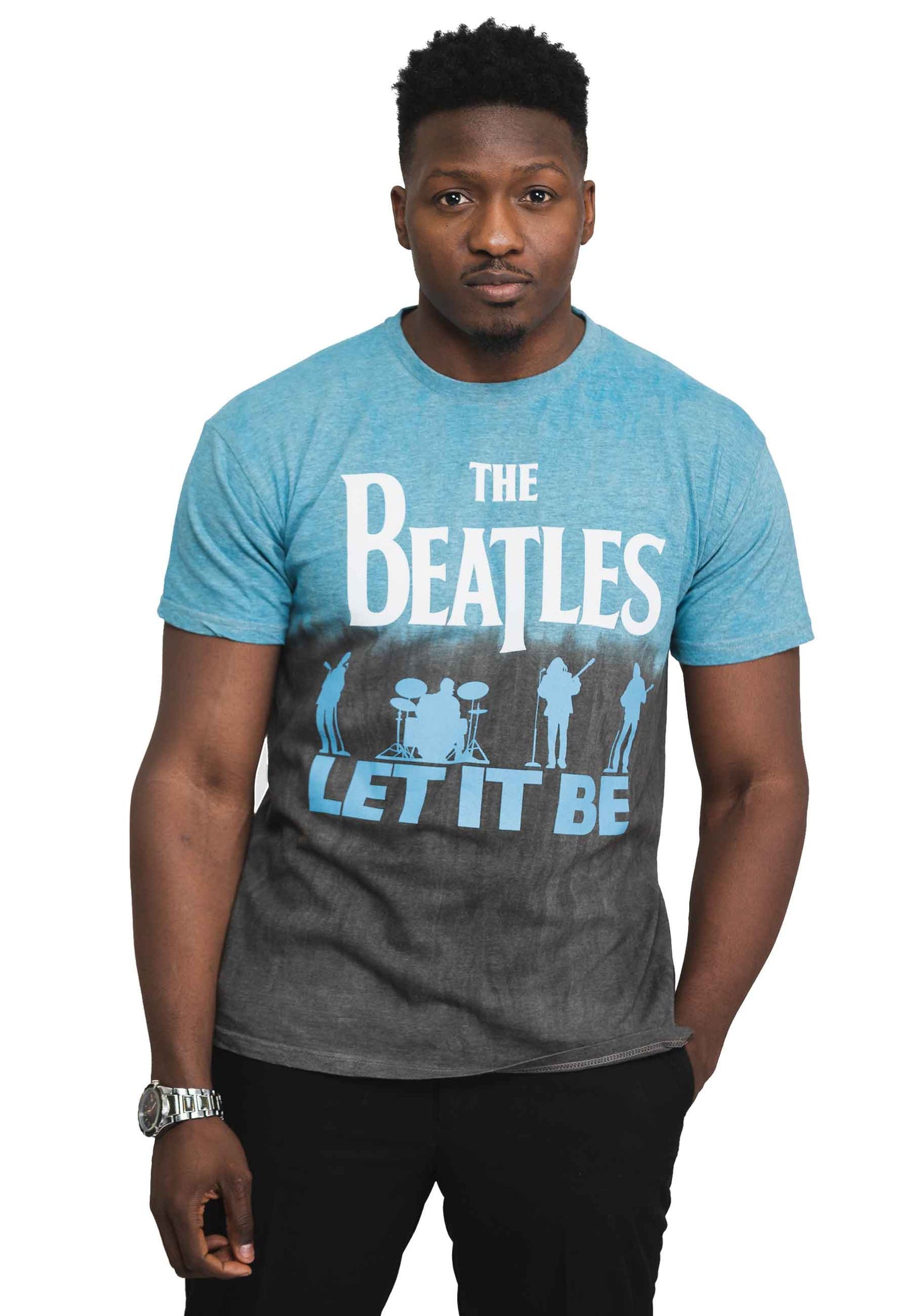 The Beatles Let It Be Split Dip Dye T Shirt