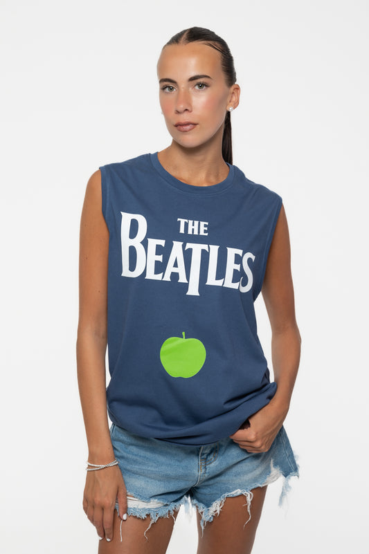 The Beatles Drop T Logo & Apple Muscle Tank