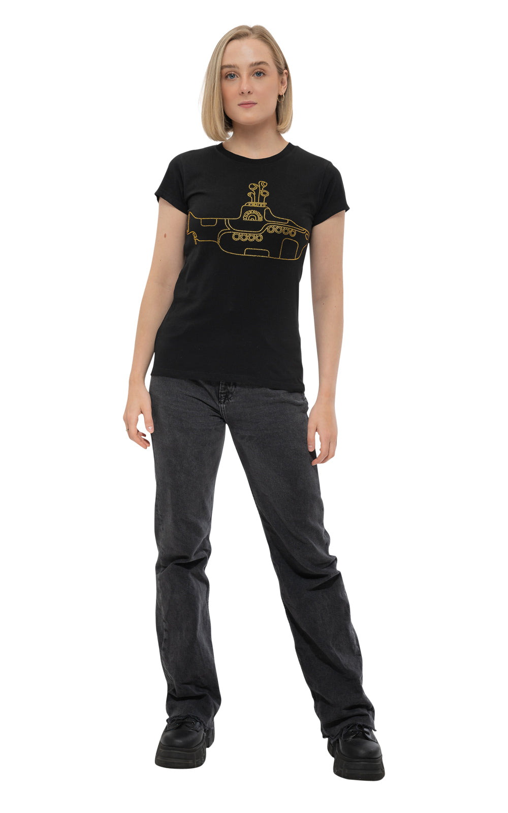 The Beatles Yellow Submarine Diamante Skinny Fit T Shirt