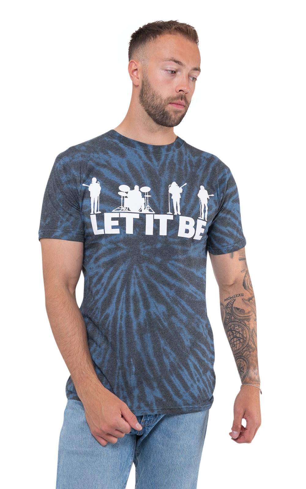 The Beatles Let It Be Silhouette Dip Dye T Shirt