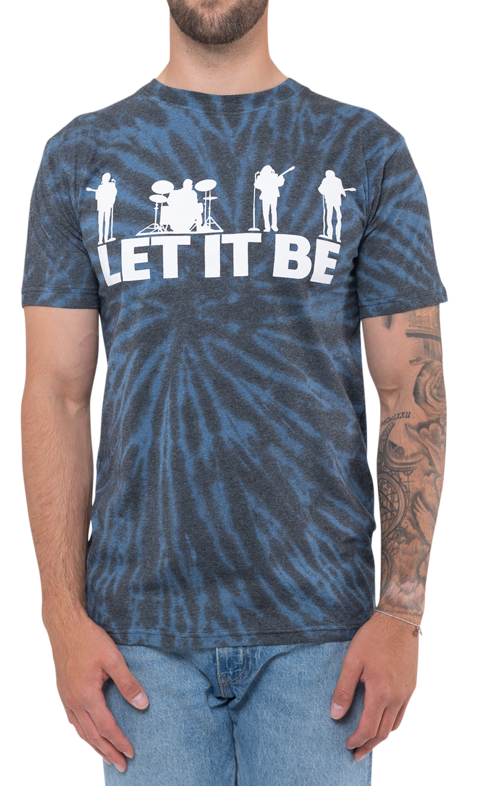 The Beatles Let It Be Silhouette Dip Dye T Shirt