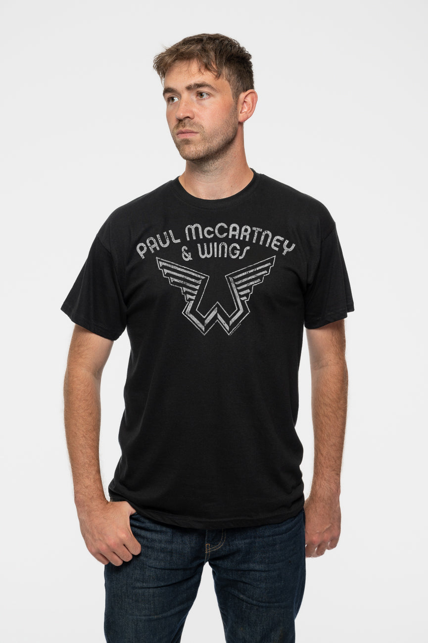 Paul McCartney Wings Logo T Shirt