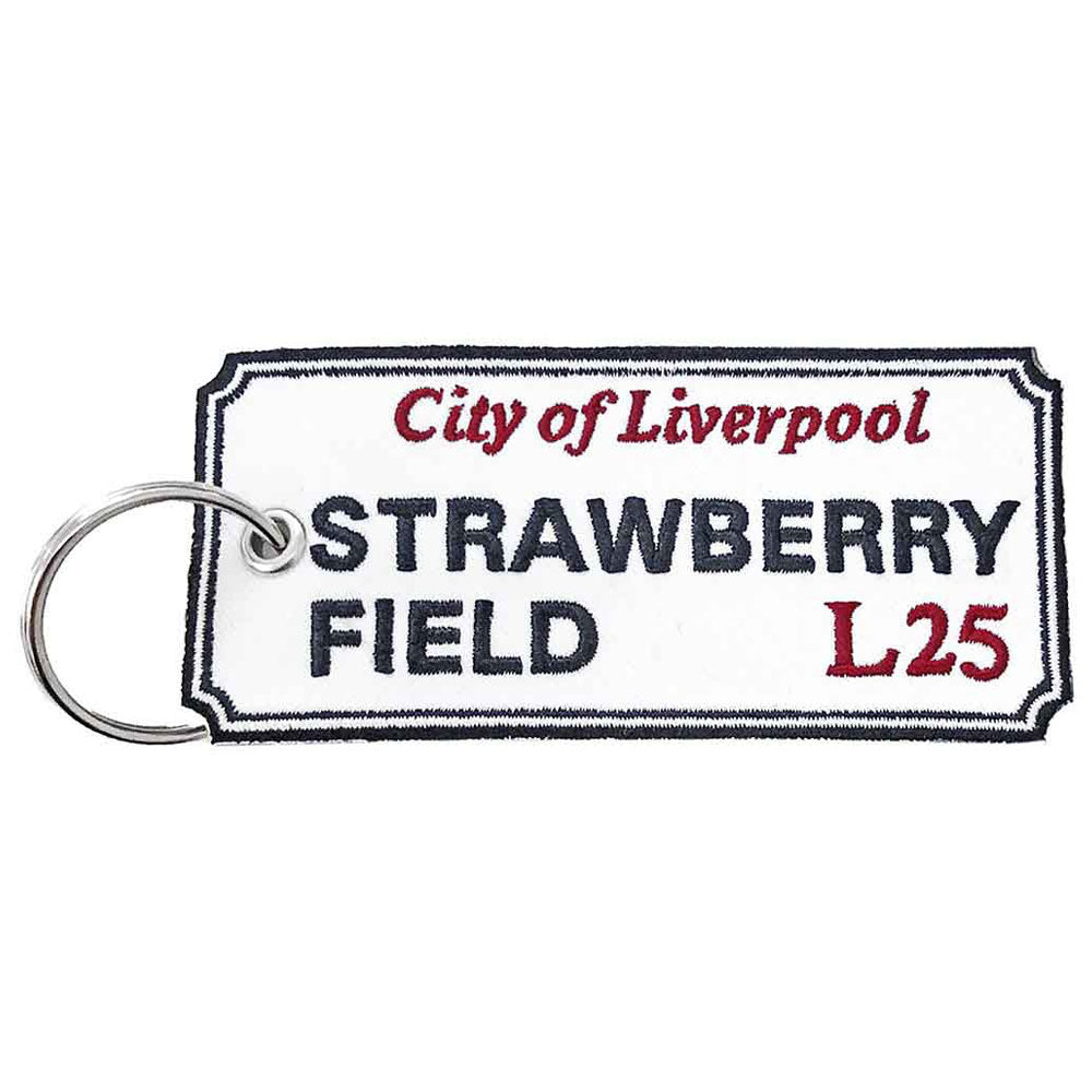 Strawberry Field Liverpool Road Sign Keyring