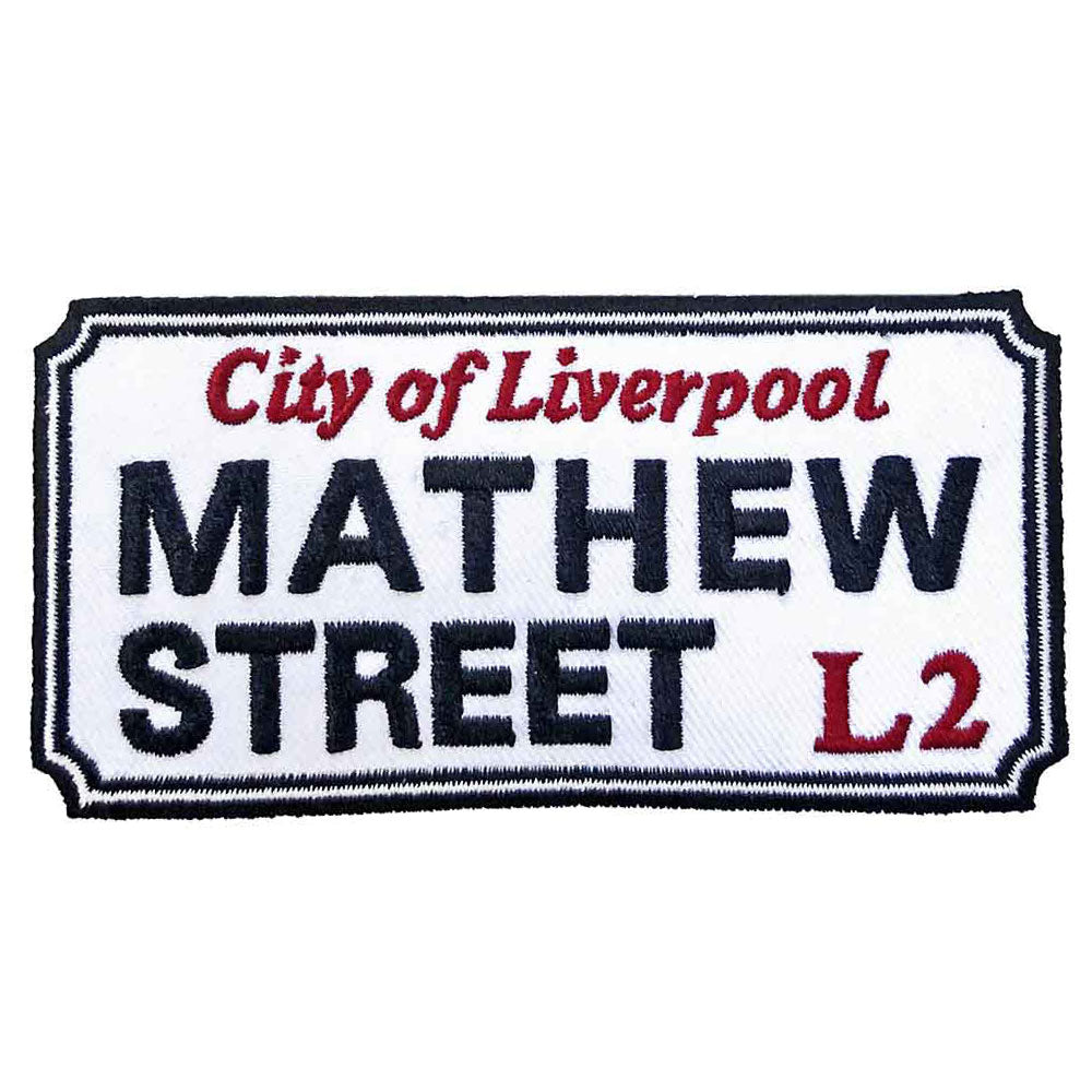 Mathew Street Liverpool Road Sign Woven Patch