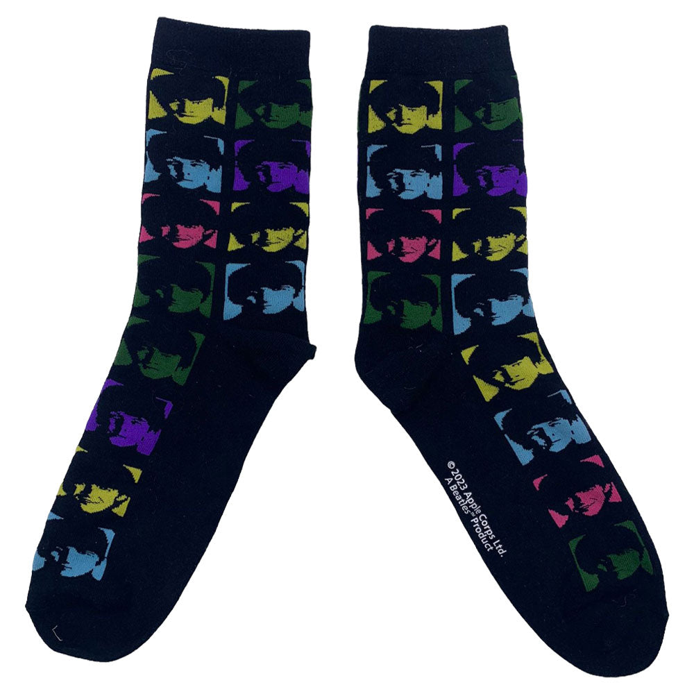 The Beatles Neon Faces Ankle Socks