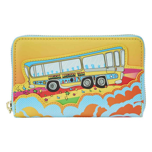 Loungefly Zip Around Purse The Beatles Magical Mystery Tour Bus Official Yellow