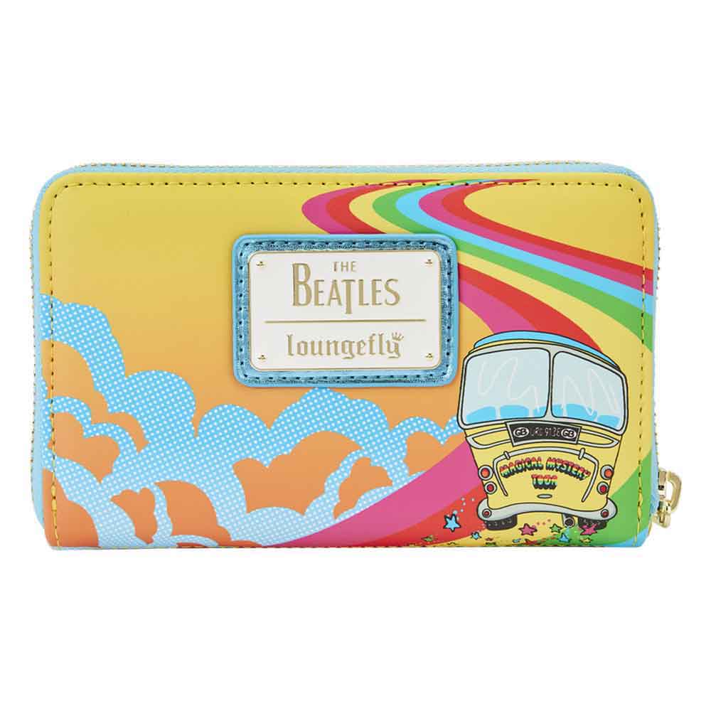 Loungefly Zip Around Purse The Beatles Magical Mystery Tour Bus Official Yellow