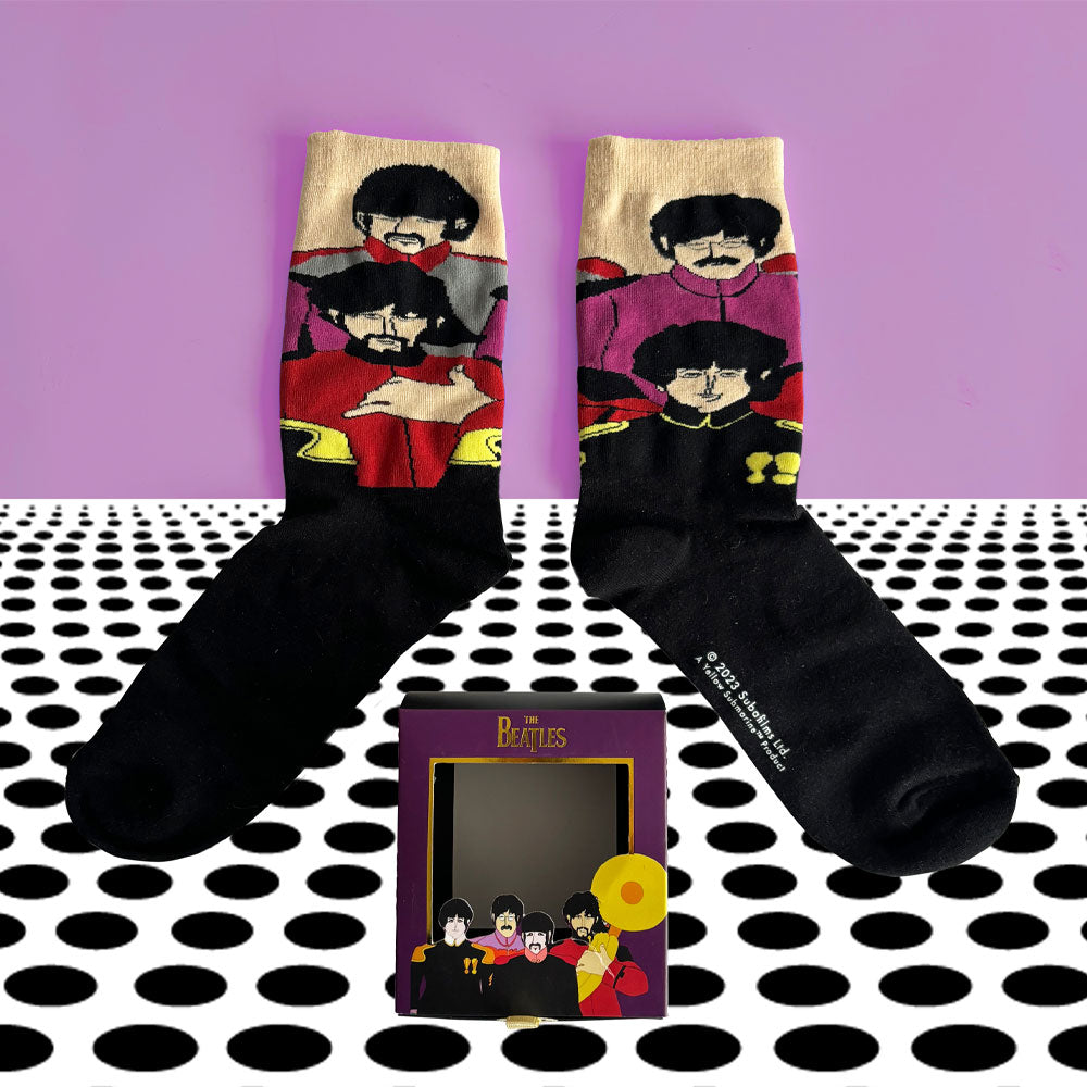 The Beatles Yellow Submarine Faces Ankle Socks