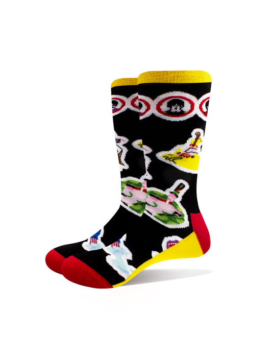 The Beatles Yellow Submarine Portholes and Characters Socks