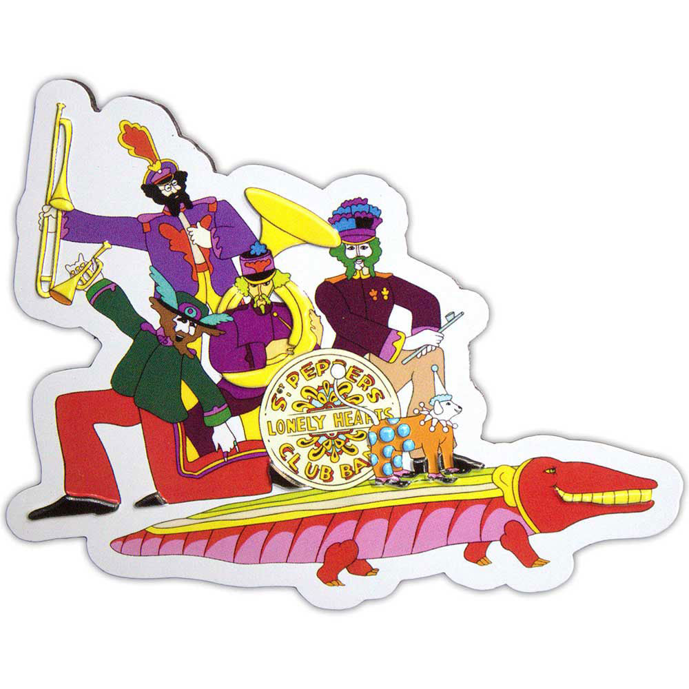 The Beatles Yellow Submarine Band On Croc Embossed Fridge Magnet