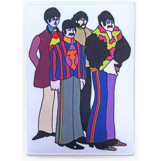 The Beatles Patch Yellow Submarine Band Logo Border Official Printed iron on