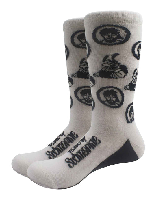 The Beatles Yellow Submarine Band & Meanies Monochrome Socks