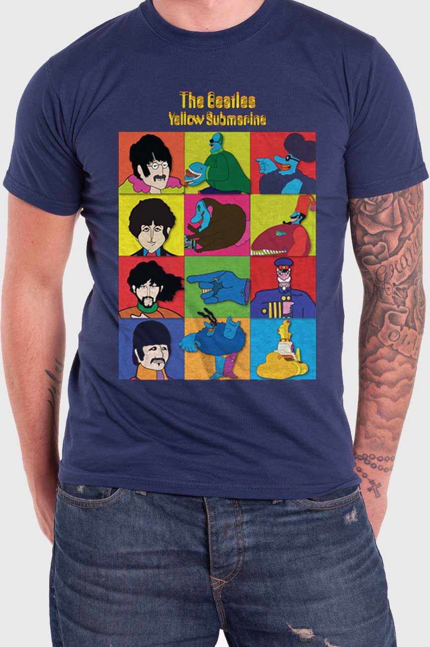 The Beatles - Unisex Yellow Submarine Characters T-Shirt