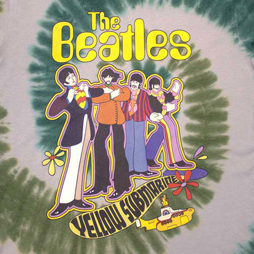 The Beatles Yellow Submarine Band Dye Wash T Shirt