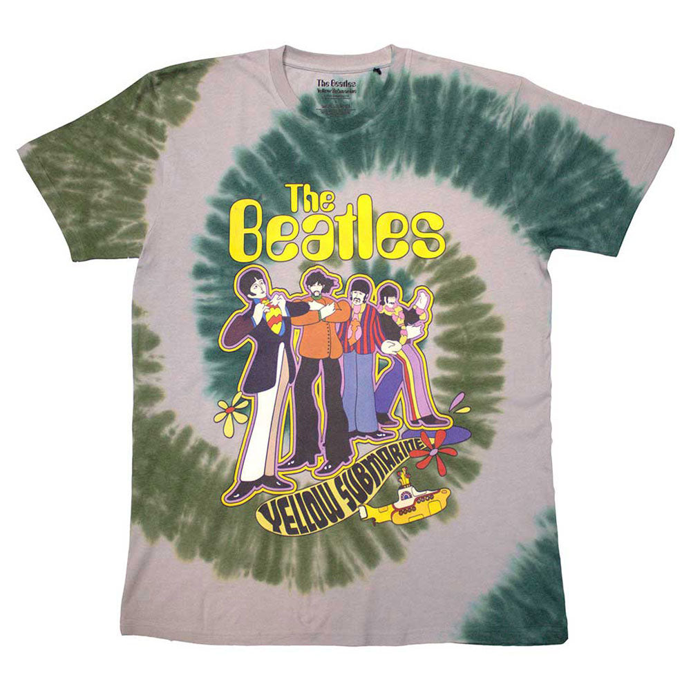 The Beatles Yellow Submarine Band Dye Wash T Shirt