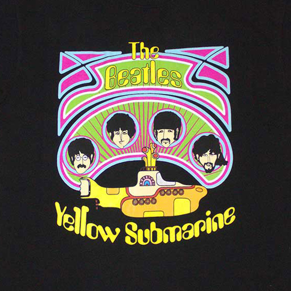 The Beatles Yellow Submarine Heads In Circles T Shirt